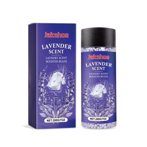 Perlas de Aroma para Lavandería Jakehoe Lavanda, Suavizante y Fragancia Duradera para Ropa, Contenido 200g, Extracto de Lavanda para Cuidado de Textiles en el Hogar