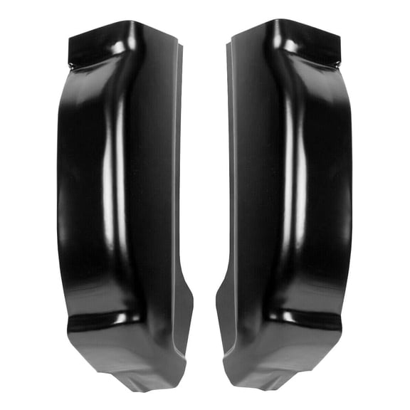 PIT66 2Pcs Cab Corners Covers Fit for 1999-2007 Chevy Silverado Sierra 4 Door Extended Cab Trucks Black