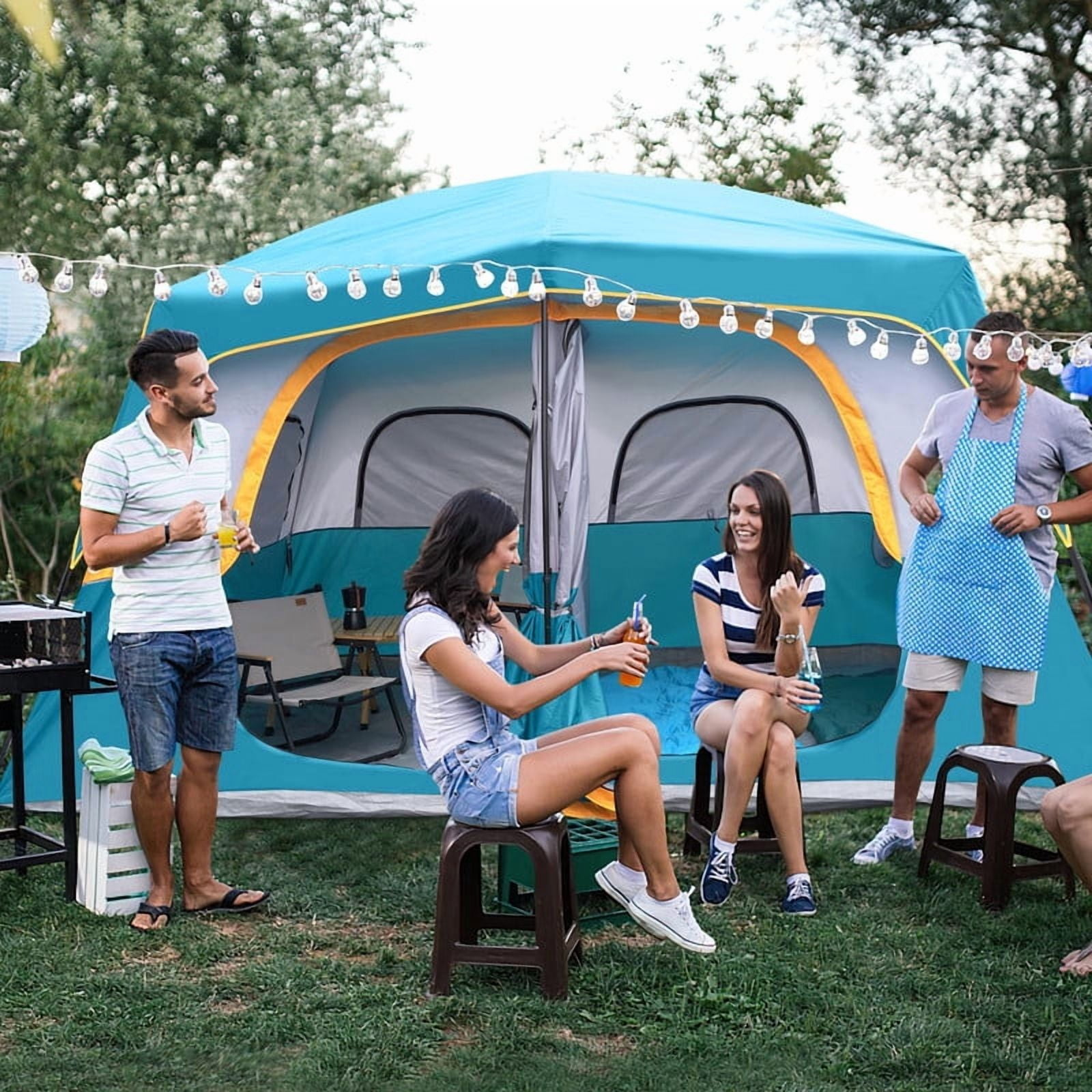 Camping Tent 8 Person, Waterproof Windproof Tent with Rainfly Easy Set up-Portable Dome Tents for Camping