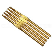 CLEVER DELIGHTS 10 Pack - CleverDelights Size K (Size 10.5) Aluminum Crochet Hooks - 6" Length - 6.5mm Diameter