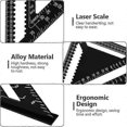 thumbnail image 3 of 7 Inch Triangle Ruler Aluminum Alloy Carpenter Square 90 Degree Rustproof High Precision Carpenter Triangle Square Durable for Engineer Carpenter Roof, 3 of 5