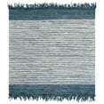 thumbnail image 4 of SAFAVIEH Vintage Leather Aaron Stripe Fringed Runner Rug, Dark Grey/Multi, 2'3" x 9', 4 of 10