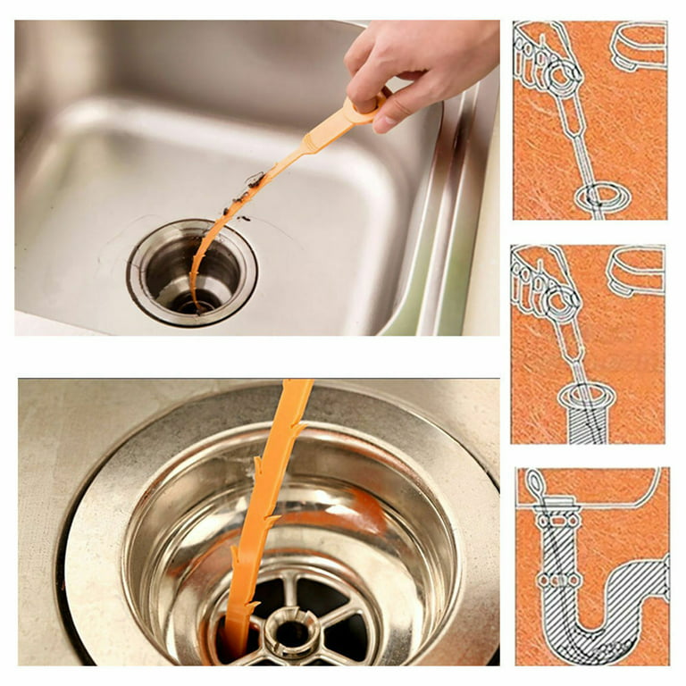 Huryfox 6 Pack Drain Clog Remover Plumbing Tool for Bathroom Shower