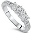 thumbnail image 3 of Pompeii 1ct Diamond 3 Three Stone Engagement Ring 10K White Gold (I/J,I2-I3), 3 of 4