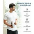 thumbnail image 2 of DAVID ARCHY Men's Undershirt Bamboo Rayon Moisture-Wicking Crewneck T-Shirts Stretch Tees for Men, 3 Pack, 2 of 7