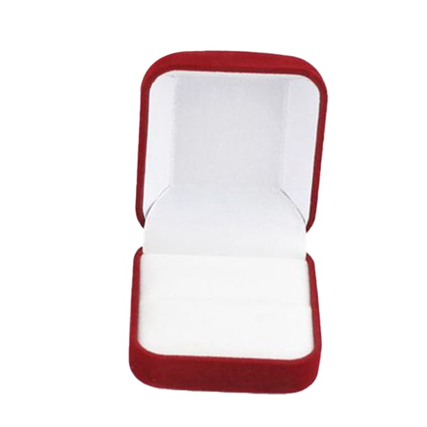 Caja de presentación de joyería con flocado de diseño Simple, broche, anillo, pendiente, manga, Clip, funda, soporte, cajas de transporte, Almacenamiento y organización del hogar rojo blanco Bearachild HA075265-01