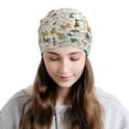 thumbnail image 2 of Xecao Dogs Funny Pets Print Beanie Knitted Hat for Men Women, Winter Fashion Knit Cuffed Caps Unisex, 2 of 7