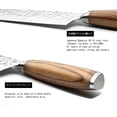 thumbnail image 5 of Qulajoy Santoku Knife 7 Inch - Professional Japanese 67 Layers Damascus VG-10 Steel - Sharp Hammered Kitchen Knife - Zebrawood Handle with Sheath, 5 of 6