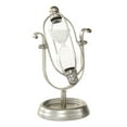 thumbnail image 6 of DecMode 4" x 8" Silver Metal Hourglass Sand Timer, 1-Piece, 6 of 11