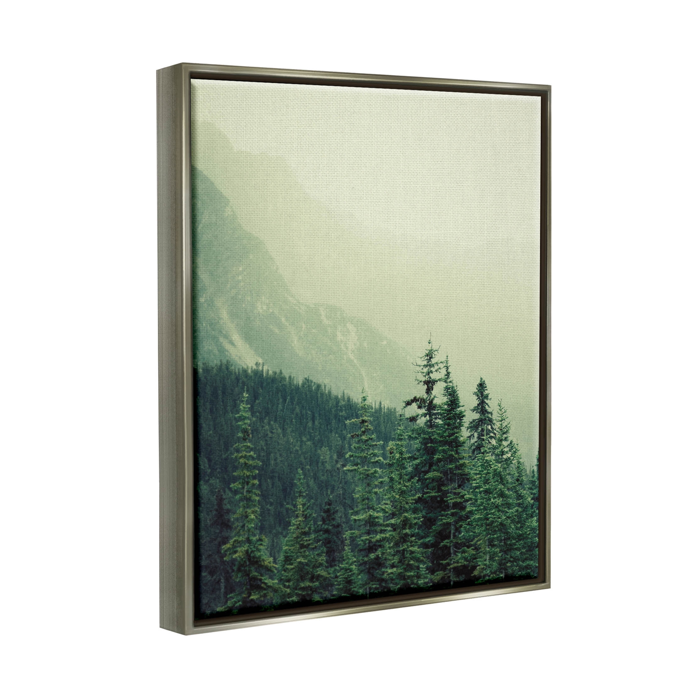 Overlooking Mountains Nature Landscape Photograph Luster Gray Framed Art Print Wall Art