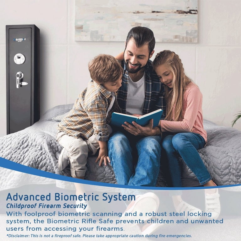 Barska, Quick Access Biometric Safe, Black with Up to 4 Rifles