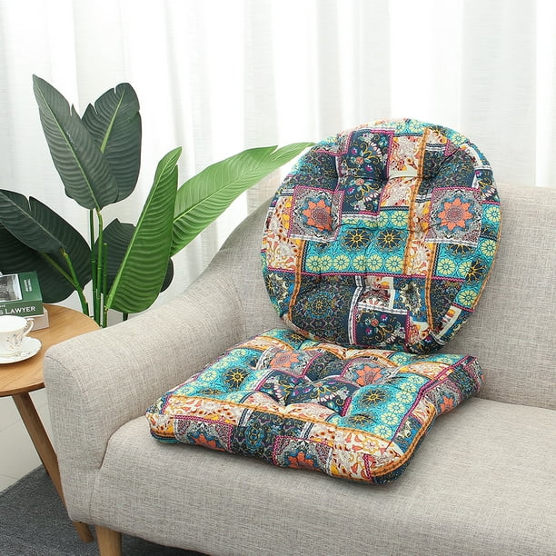 22 Dia 4 Thicken Square Round Floor Chair Seat Cushions Pad Pillow Back Tatami Dining Cushion For Indoor Outdoor Garden Patio Multi Color Com Tatami Dining Cushion, Round Back Outdoor Patio Chair Seat Cushion