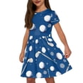 thumbnail image 4 of Uourmeti Golf Clubs & Balls Pattern Short Sleeve Dress With Pockets Stylish 2-14 Years Old Girls Short Sleeve Summer Dress for Little Girls, 4 of 6