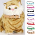 thumbnail image 2 of Adjustable Cat Collar - Solid Color Faux Leather Puppy Collar for Outdoor Adventures, 2 of 8