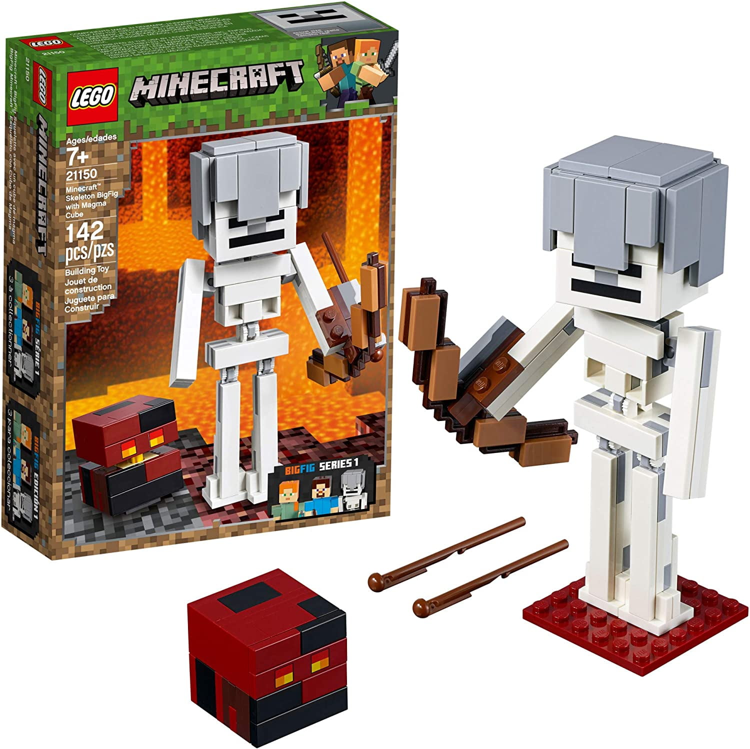 Lego Minecraft Bigfig Skeleton With Magma Cube Building Kit 142 Pieces Discontinued By Manufacturer Build Play And Create Epic Minecraft Displays By Visit The Lego Store Walmart Com Walmart Com Lego Minecraft Bigfig Skeleton With Magma Cube Building Kit 142 Pieces Discontinued By Manufacturer Build Play And Create Epic Minecraft Displays By Visit The Lego Store Walmart Com Walmart Com