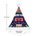 thumbnail image 3 of Cauagu Happy Mardi Gras for Adult Christmas Hat,1-Pack Xmas Holiday Hat Santa Hat for Women & Men Festive Headwear Accessories Fit for Christmas/New Year/Party, 3 of 6