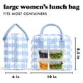 thumbnail image 6 of Fit + Fresh Bloomington Womens Lunch Bag, Insulated Lunch Box With Containers, Cornflower Blue Picnic, 6 of 7