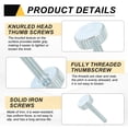 thumbnail image 3 of Uxcell 40 PCS M3x16mm Flat Knurled Head Thumb Screws Solid Iron Fully Threaded Thumbscrew Bolts Fasteners for Lighting and Household Use Electronic Equipment, 3 of 6