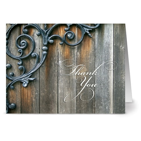 - 24 Thank You Note Cards - Thankful With Style - Blank Cards - Off White Ivory Envelopes Included