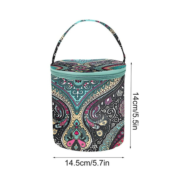 Organizador de Bolsa de Almacenamiento Organizador de Bolsa de Almacenamiento de Lana, Bolsa de Almacenamiento de Hilos, Bolsa de Punto, Gancho de Ganchillo Portátil, Gancho de Viaje