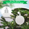 thumbnail image 3 of Christmas Velvet Balls 1.97 Flocked Christmas Hanging Ornaments Handmade Velvet Balls Xmas Tree Ornaments Xmas Tree Bulbs for Wedding Anniversary Party 15 Pcs, 3 of 5