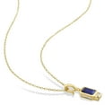 thumbnail image 3 of Everly Women's Created Sapphire Yellow Gold Plated Necklace, 3 of 7