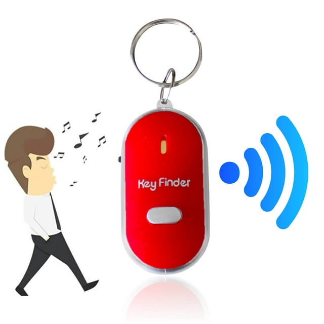 Cagogo under $5 Key Finder, Key Finder Keychain LED Light Torch, Remote Sound Control Key Locator, Whistle Activated Key Finder, Lost Item Locator Device, Keychain Flashlight Whistle