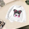 thumbnail image 2 of Girls' Fashionable Printed Loose Casual Round Neck T Shirt 4-6 Years, 2 of 3
