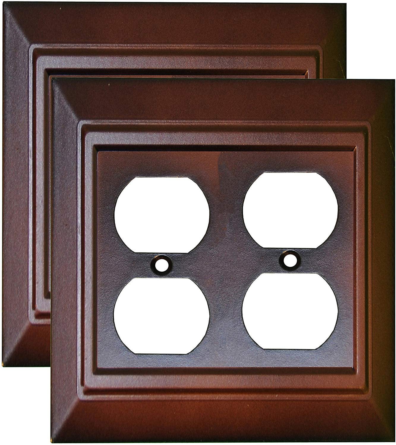 Pack of 2 Wall Plate Outlet Switch Covers by SleekLighting Decorative