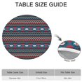 thumbnail image 6 of Outdoor Indoor Use Boho Tablecloth 44Inch Round, Floral Print Elastic Fitted Cover for 38-42 Inch Tables, Durable and Easy Clean, 6 of 7