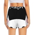 thumbnail image 4 of Xecao's Cat Meow for a double-layer running short for women, perfect for gym, tennis, and more, featuring a convenient pocket., 4 of 9