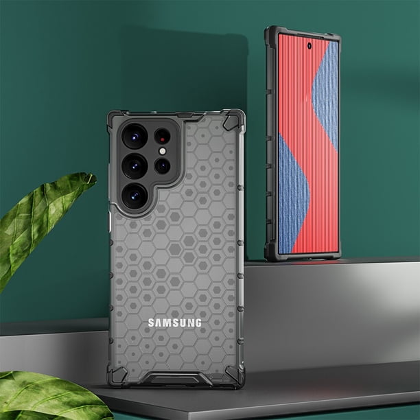 KEYSION-funda a prueba de golpes para Samsung, carcasa transparente de panal para Galaxy Note 20, S23 Ultra 5G S23 Plus S22 + S21 FE S20 Fivean unisex