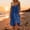 Dark Blue, variant on Women's Backless V-Neck Strapless Midi Dress Sleeveless Casual Loungewear For Summer Run Small Size Up Summer Essential Wardrobe Staple Classic Trendy Wine S