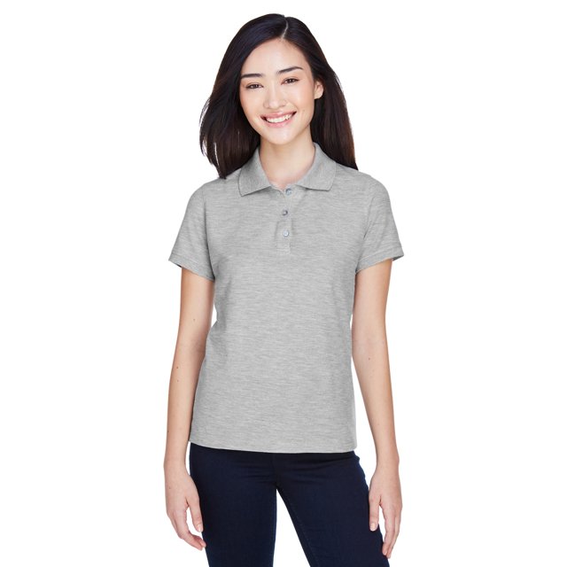 Damas de 5 oz. Polo Blend-Tek™ GRIS JAPEADO L harriton M280W