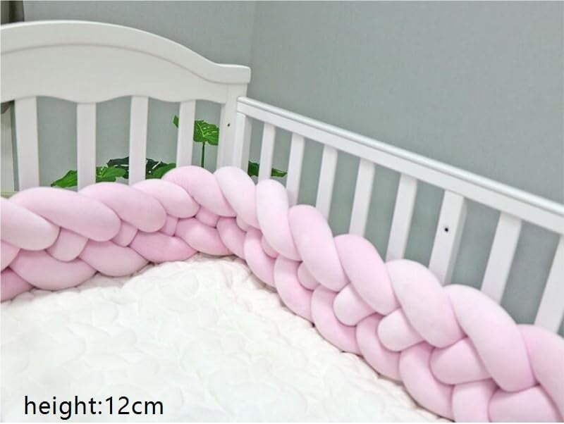 1 Piece handcrafted bed anti - bump rug. Wool yarn, home accent. Knitting & craft yarn. Cozy, soft, good for felting & cushions. Bulky, thick for DIY. (White - 2m)