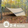 thumbnail image 7 of VILLEY Camping Tarp Rainfly for 2-4 people, 210D Waterproof Sun Shelter 10 x 11.5 ft, Octagonal Outdoor Tarp for Shade & Rain Protection, Hiking, Backpacking – Khaki, 7 of 7