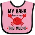 thumbnail image 3 of Inktastic Yaya Loves Me Grandson Boys or Girls Baby Bib, 3 of 4