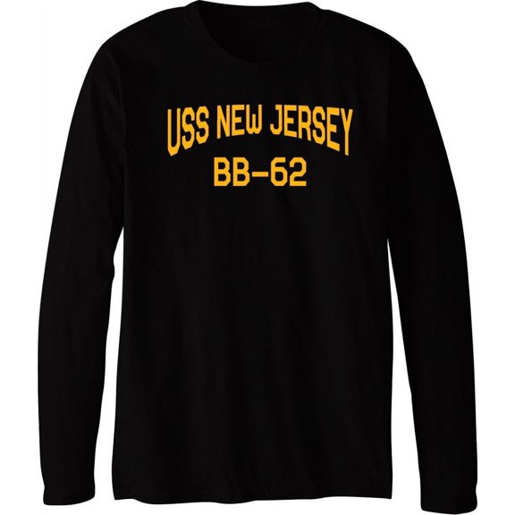 USS New Jersey BB-62 Battleship Standard Size Long Sleeve Tee Shirt
