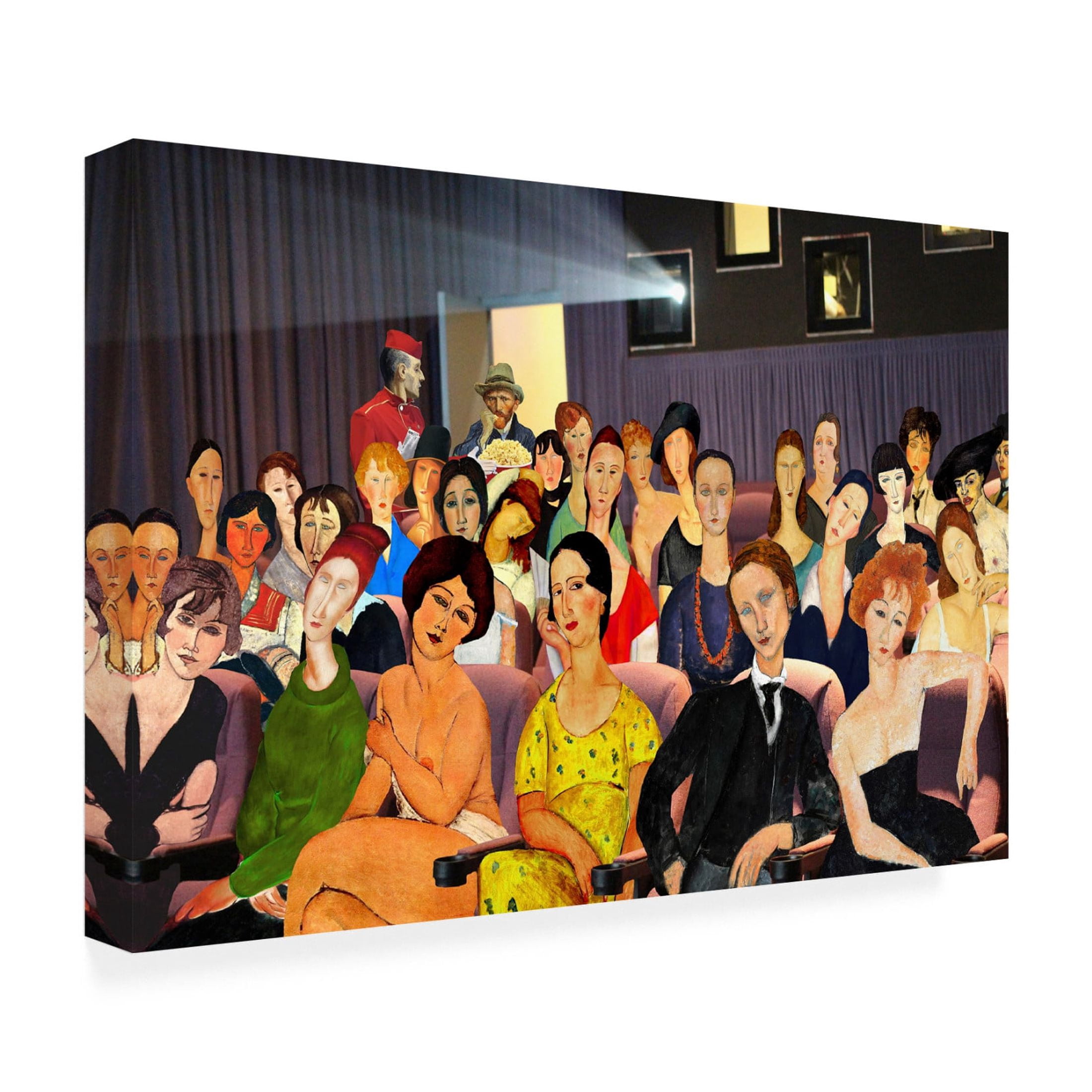 Canvas Wall Art - Barry Kite 'Assigned Seating' Wall Art for Living Room, Bedroom, or Office Décor by Trademark Fine Art - 24 x 16 Inches