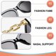 thumbnail image 3 of Gafas de sol modernas retro con montura gruesa y ala ancha, fabricadas en PC, 3 of 5
