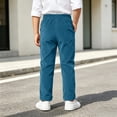 thumbnail image 5 of Edvintorg Boys' Pants Solid Color High Waisted Corduroy Trouser Fall Winter Stretch Casual Pant with Pocket Teen Clothes Size 5-16, 5 of 9