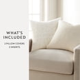 thumbnail image 3 of Noble Linens 2-Pack Seed Stitch Knit and Cotton Patterned Decor Throw Pillows - Natural, 3 of 8