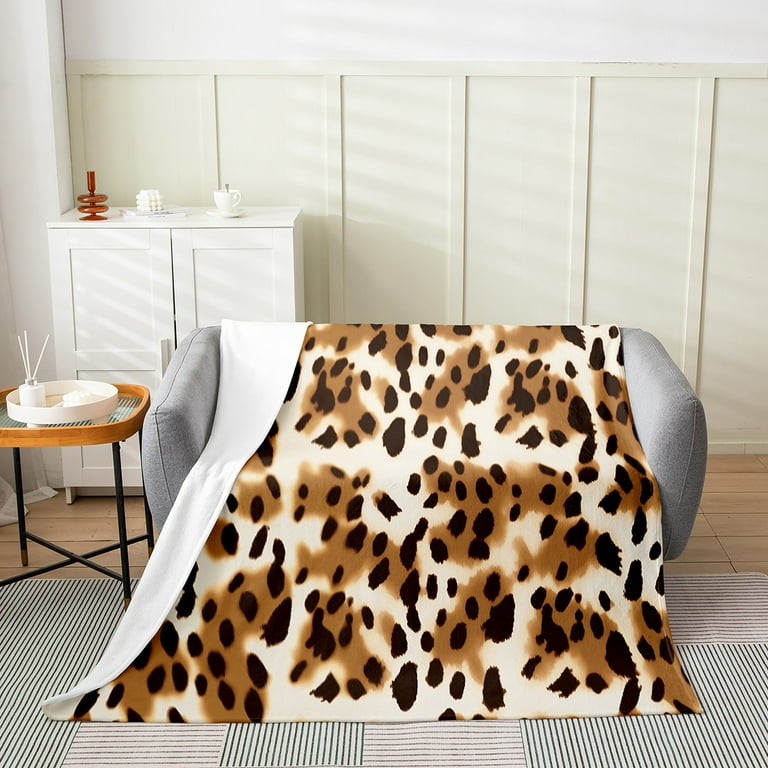 Leopard skin blanket sale
