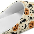 thumbnail image 6 of POLERO Halloween Slippers for Women Pumpkin Black Cat Print Japanese Style House Slippers Indoor Lightweight Closed Toe Bedroom Shoes with Soft Sole for Home Use, 6 of 7