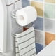 thumbnail image 4 of Portapapeles de papel de cocina y baño de doble capa de plancha - Organizador de almacenamiento para puertas colgantes o de pared para cocina y baño, blanco, 4 of 8