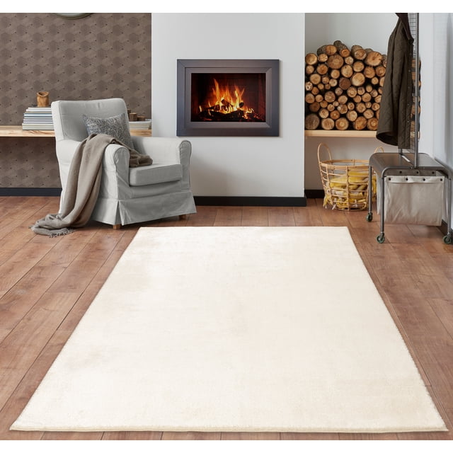 LaDole Rugs 3x10 ft Fluffy Shaggy Area Runner Rug | Machine Washable Long Carpet For Hallway, Kitchen, Entry Way, Indoor Floor Décor | Cream