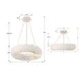thumbnail image 4 of Crystorama Broche 6 Light Matte White Semi Flush Mount - 18"W x 3.75"H x 18"D, 4 of 8