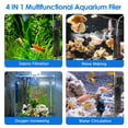 thumbnail image 5 of Moclever 4 in 1 Aquarium Filter for Under 110Gallon Fish Tank, 20W Submersible Aquarium Filter with Biochemical Cotton Filter for Saltwater Freshwater, Black, 5 of 13