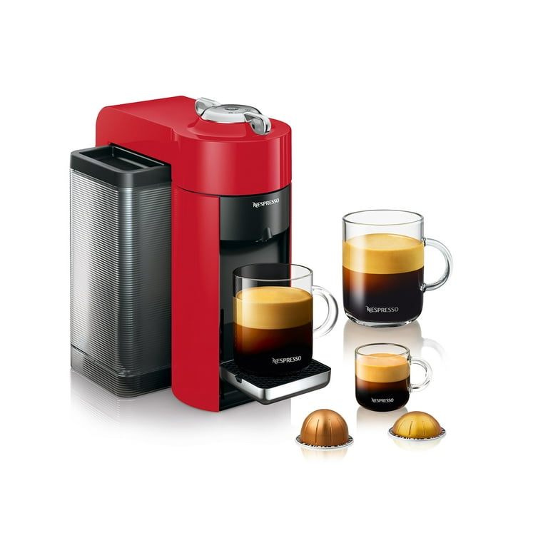 Nespresso Vertuo Coffee and Espresso Machine by De'Longhi with Aeroccino,  Red 