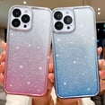 thumbnail image 4 of for iPhone 14 Pro Max Case Bling Glitter Gradient Cute Cover, Shockproof Cute Anti-Yellow Soft Elegant Phone Case for Girls Women Screen Protector Slim Camera Protection Crystal Case -Blue, 4 of 10
